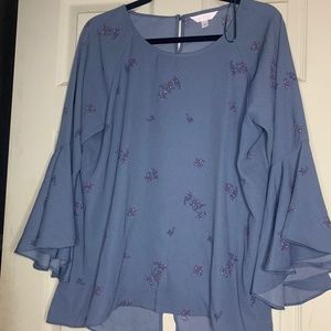 Bell sleeve top.